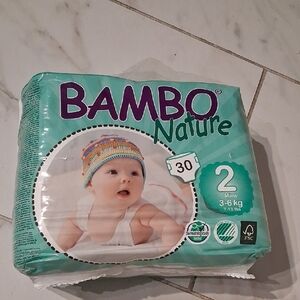 Bambo Nature Size 2 Baby Diapers - Teal Packaging..there Is a EXP Date Of 2021